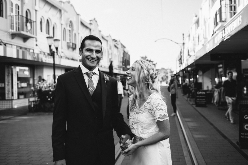 Aaron and Mary's wedding in New Regent Street, Christchurch